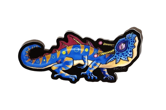 Alien lizard 1x3-inch sticker